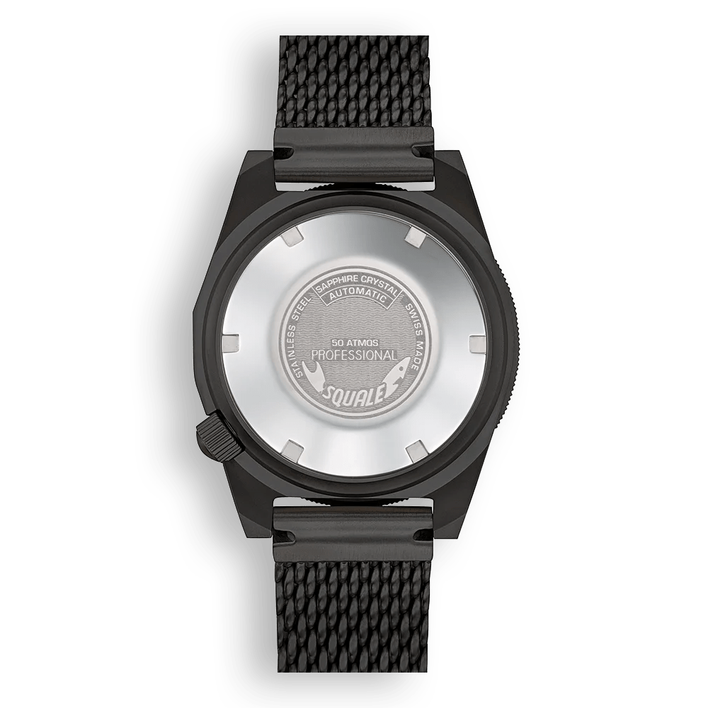 SQUALE SEA 1521 PVD BLACK MESH DATE - WATCHH