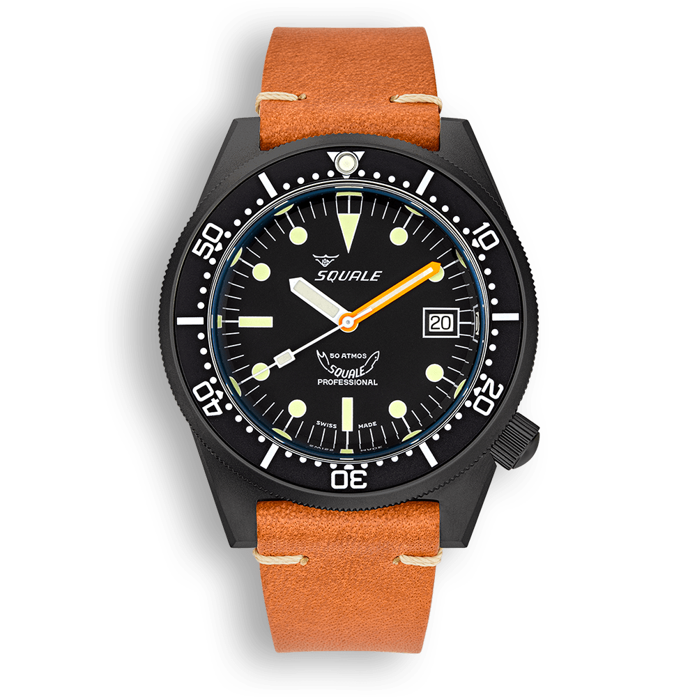 SQUALE SEA 1521 PVD LEATHER DATE - WATCHH