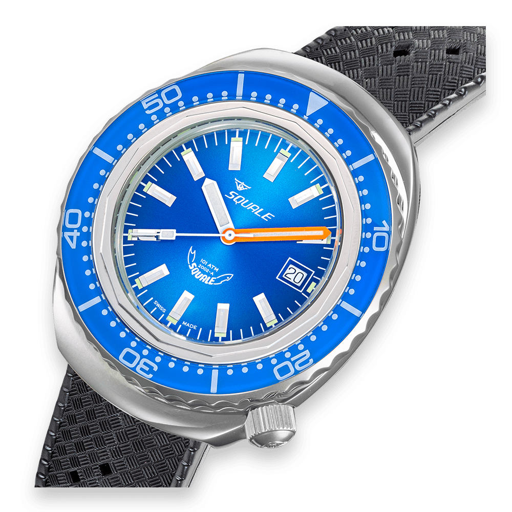 SQUALE SEA 2002 BLUE RUBBER DATE - WATCHH