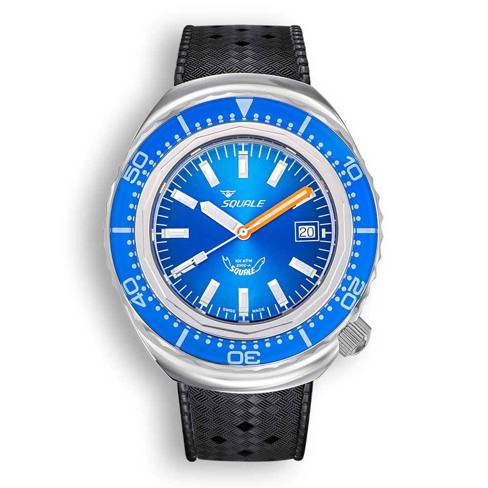 SQUALE SEA 2002 BLUE RUBBER DATE - WATCHH