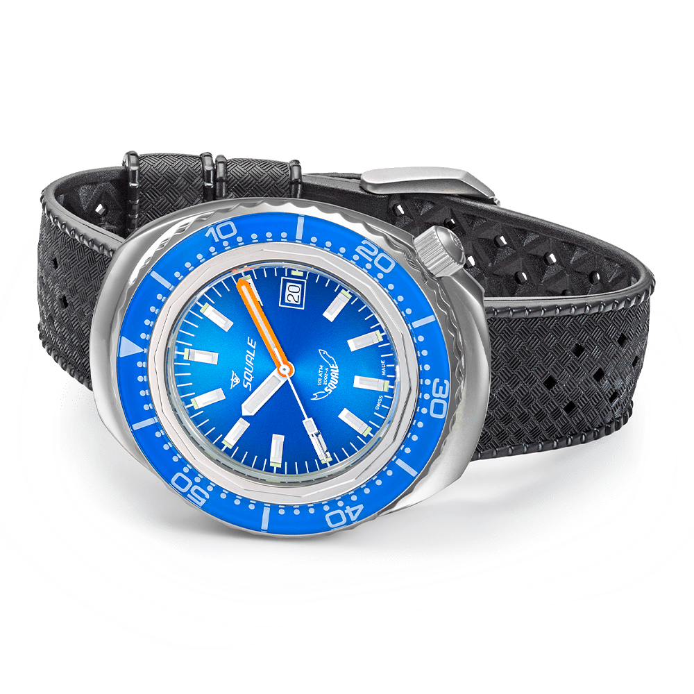 SQUALE SEA 2002 BLUE RUBBER DATE - WATCHH