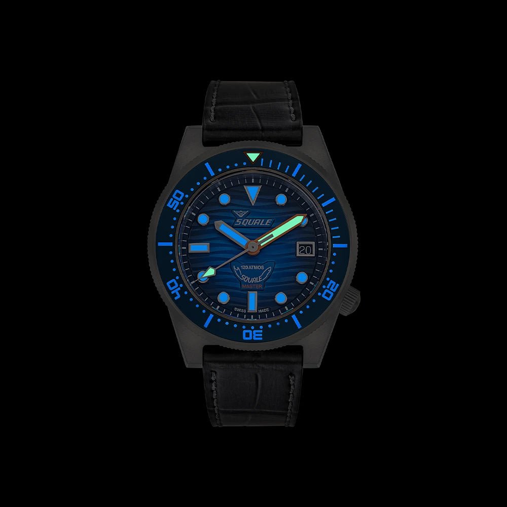 SQUALE SEA MASTER GRAND BLUE RUBBER DATE - WATCHH