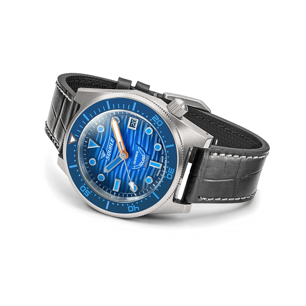 SQUALE SEA MASTER GRAND BLUE RUBBER DATE - WATCHH