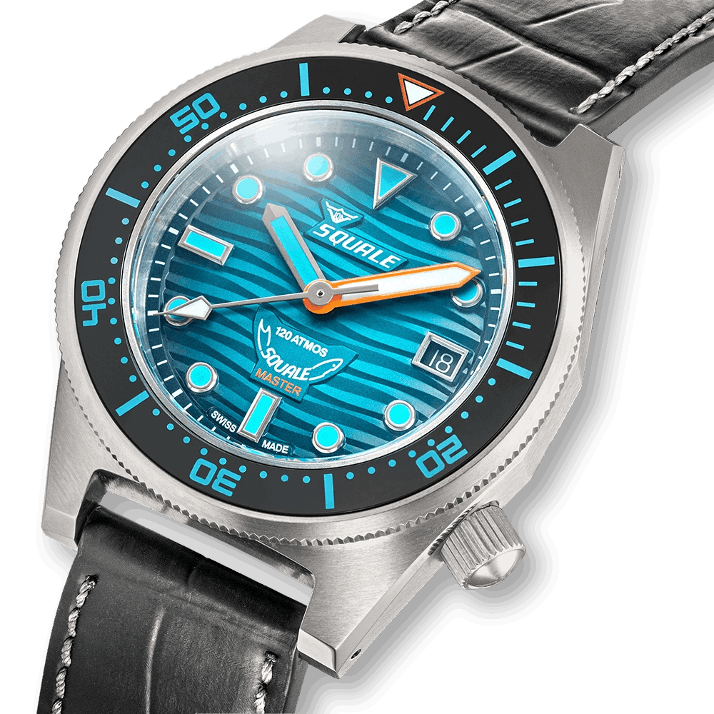 SQUALE SEA MASTER GRAND VERT RUBBER DATE - WATCHH