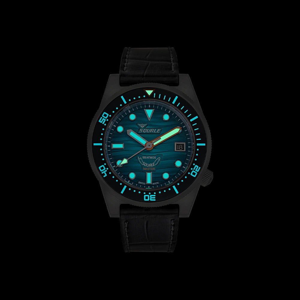SQUALE SEA MASTER GRAND VERT RUBBER DATE - WATCHH