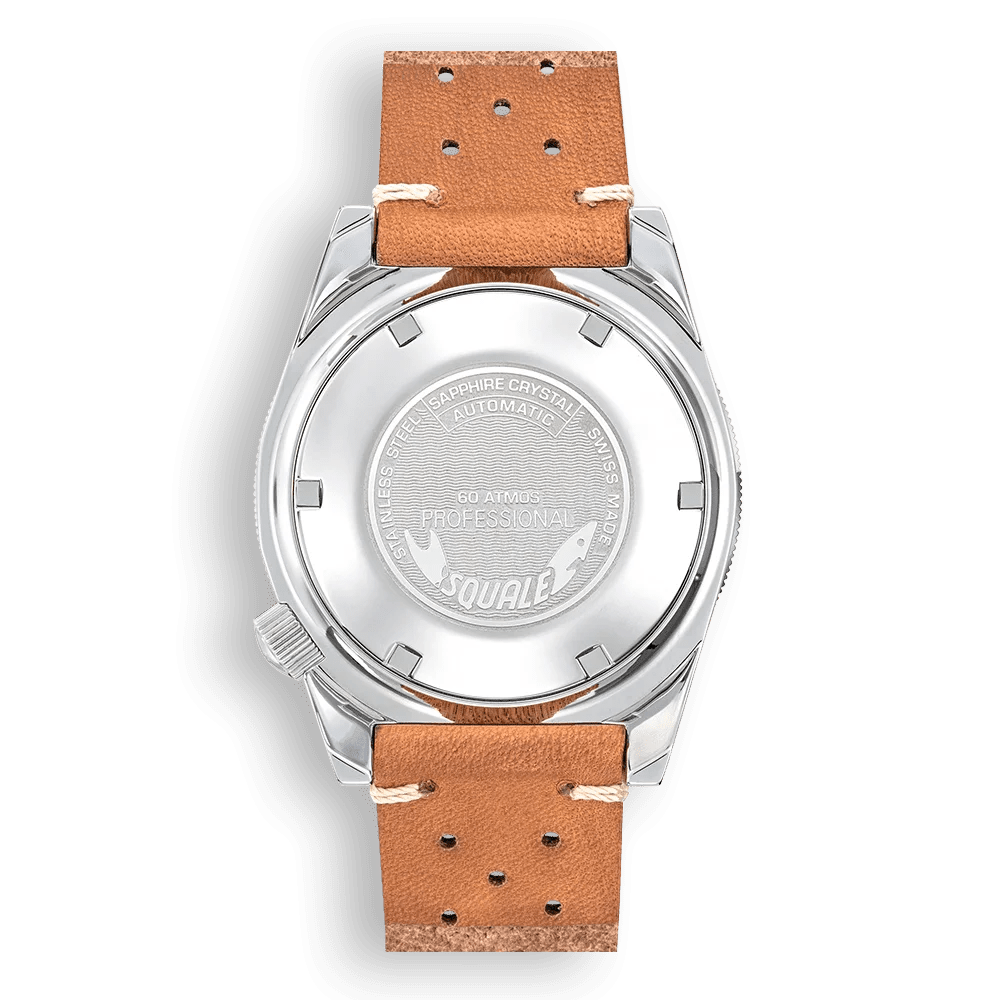 SQUALE SEA MATIC DARK BLUE LEATHER DATE - WATCHH