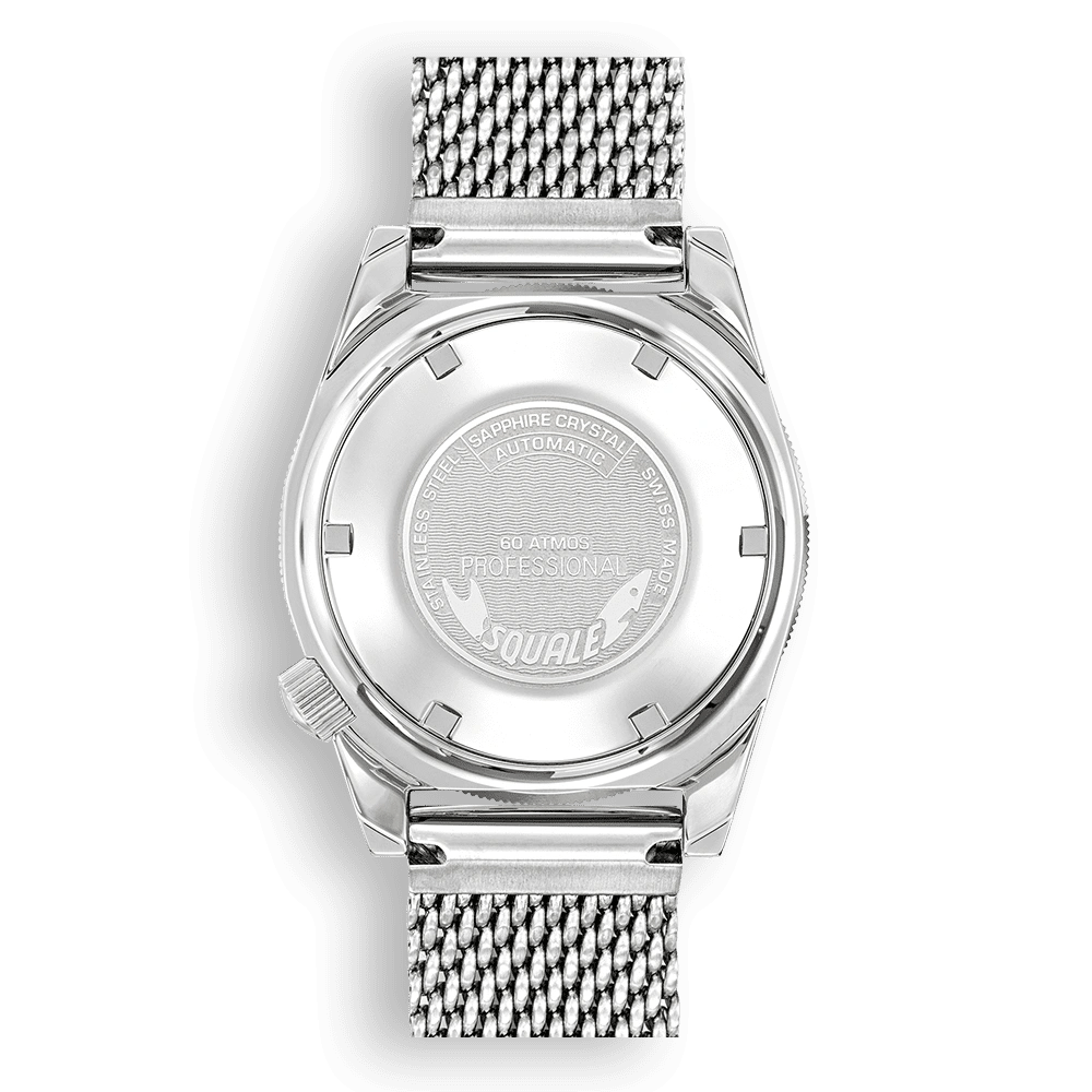 SQUALE SEA MATIC DARK BLUE MESH DATE - WATCHH