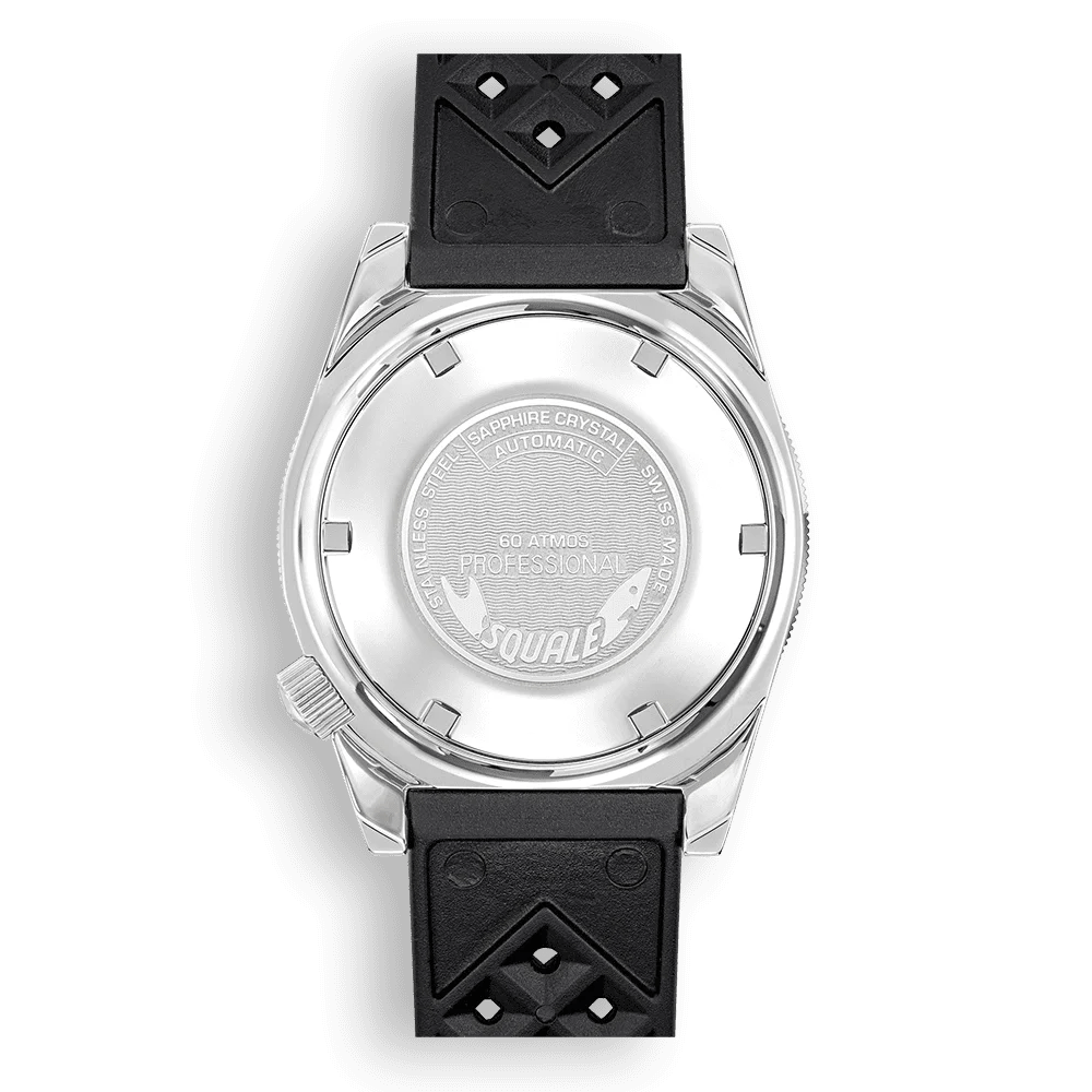 SQUALE SEA MATIC GREY RUBBER DATE - WATCHH