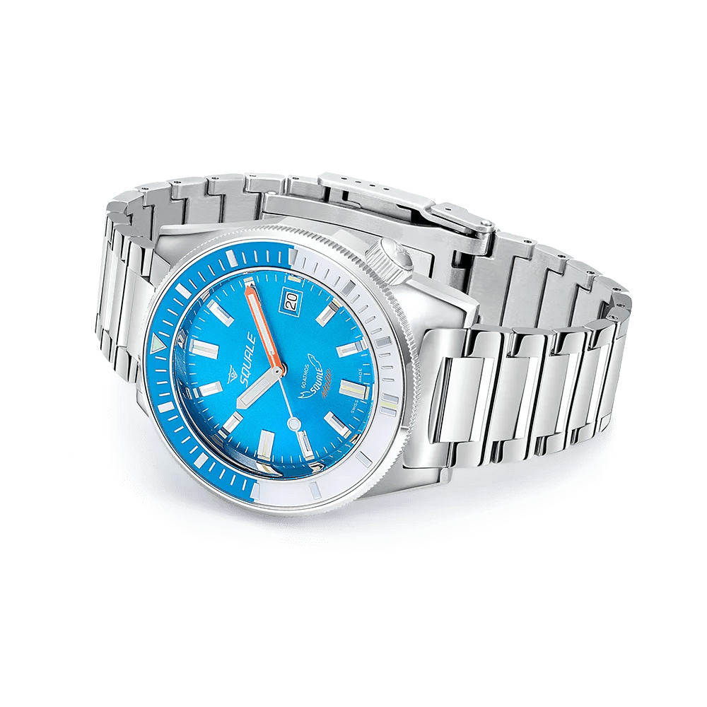 SQUALE SEA MATIC LIGHT BLUE BRACELET DATE - WATCHH