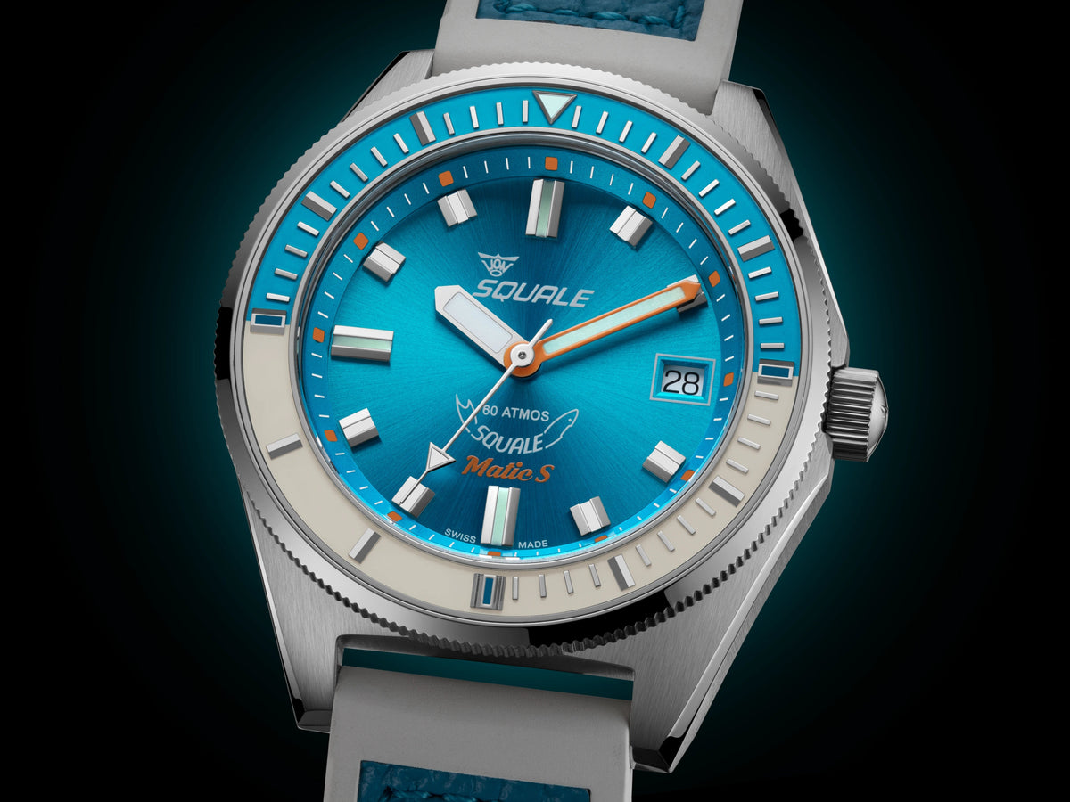 SQUALE SEA MATIC - S LIGHT BLUE HYDROLEATHER DATE - AVAILABLE FROM 14th OCT UAE