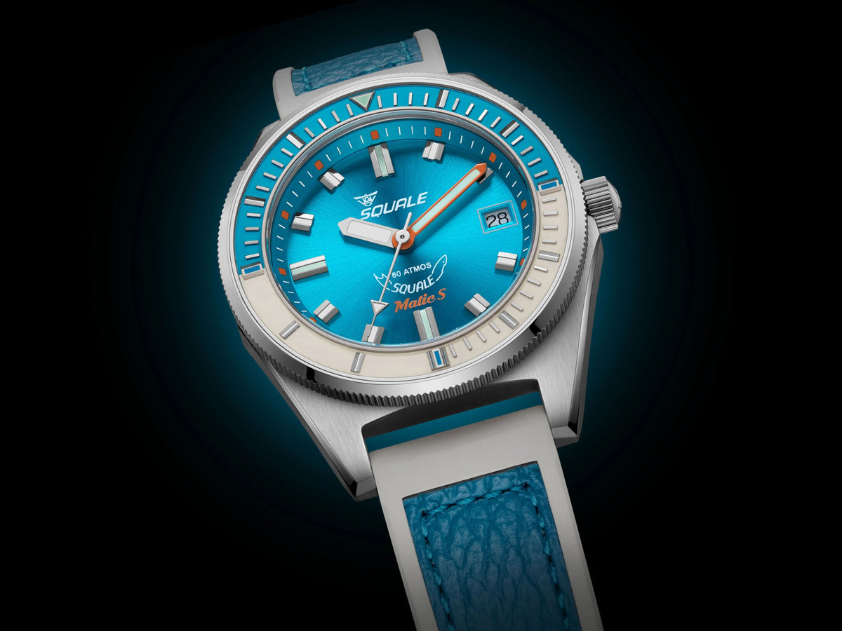 SQUALE SEA MATIC - S LIGHT BLUE HYDROLEATHER DATE - AVAILABLE FROM 14th OCT UAE