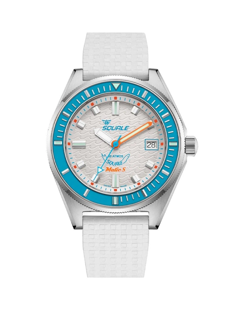 SQUALE SEA MATIC - S WHITE MOSAIC RUBBER DATE watch