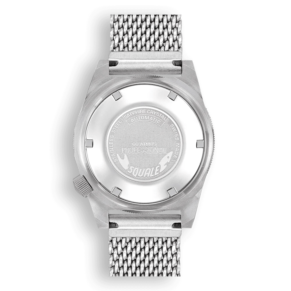 SQUALE SEA MATIC SATIN BLACK MESH DATE - WATCHH