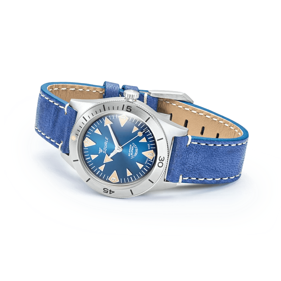 SQUALE SUPER - SQUALE BIG ARROWS BLUE LEATHER - WATCHH