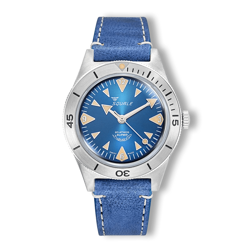 SQUALE SUPER - SQUALE BIG ARROWS BLUE LEATHER - WATCHH