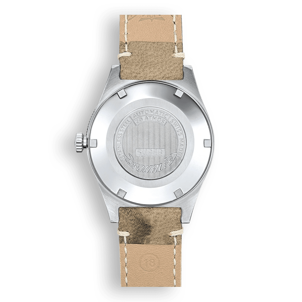 SQUALE SUPER - SQUALE SUNRAY BROWN LEATHER - WATCHH