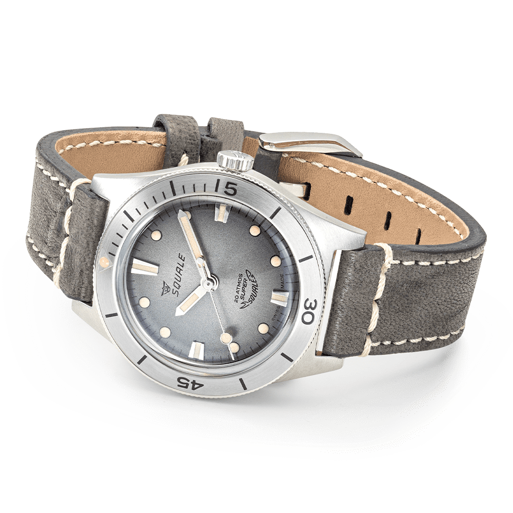 SQUALE SUPER - SQUALE SUNRAY GREY LEATHER - WATCHH