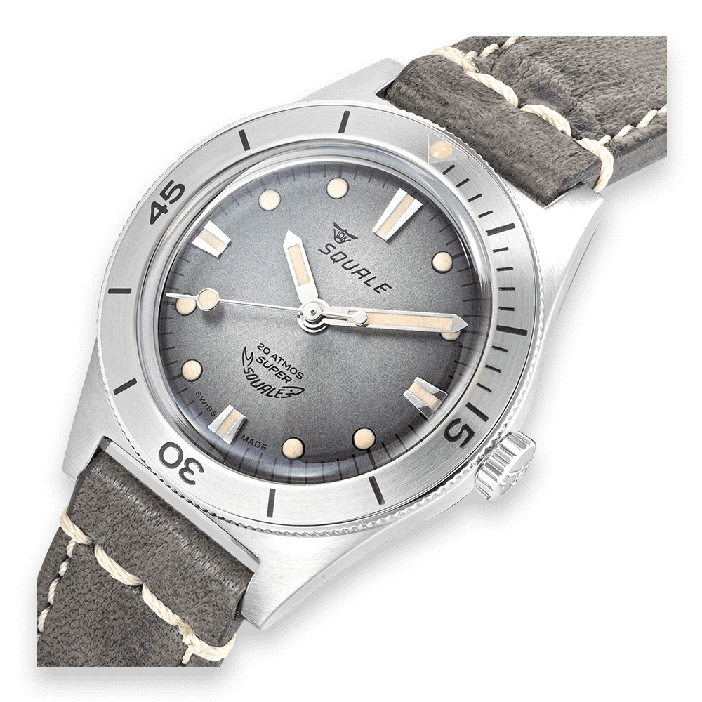 SQUALE SUPER - SQUALE SUNRAY GREY LEATHER - WATCHH