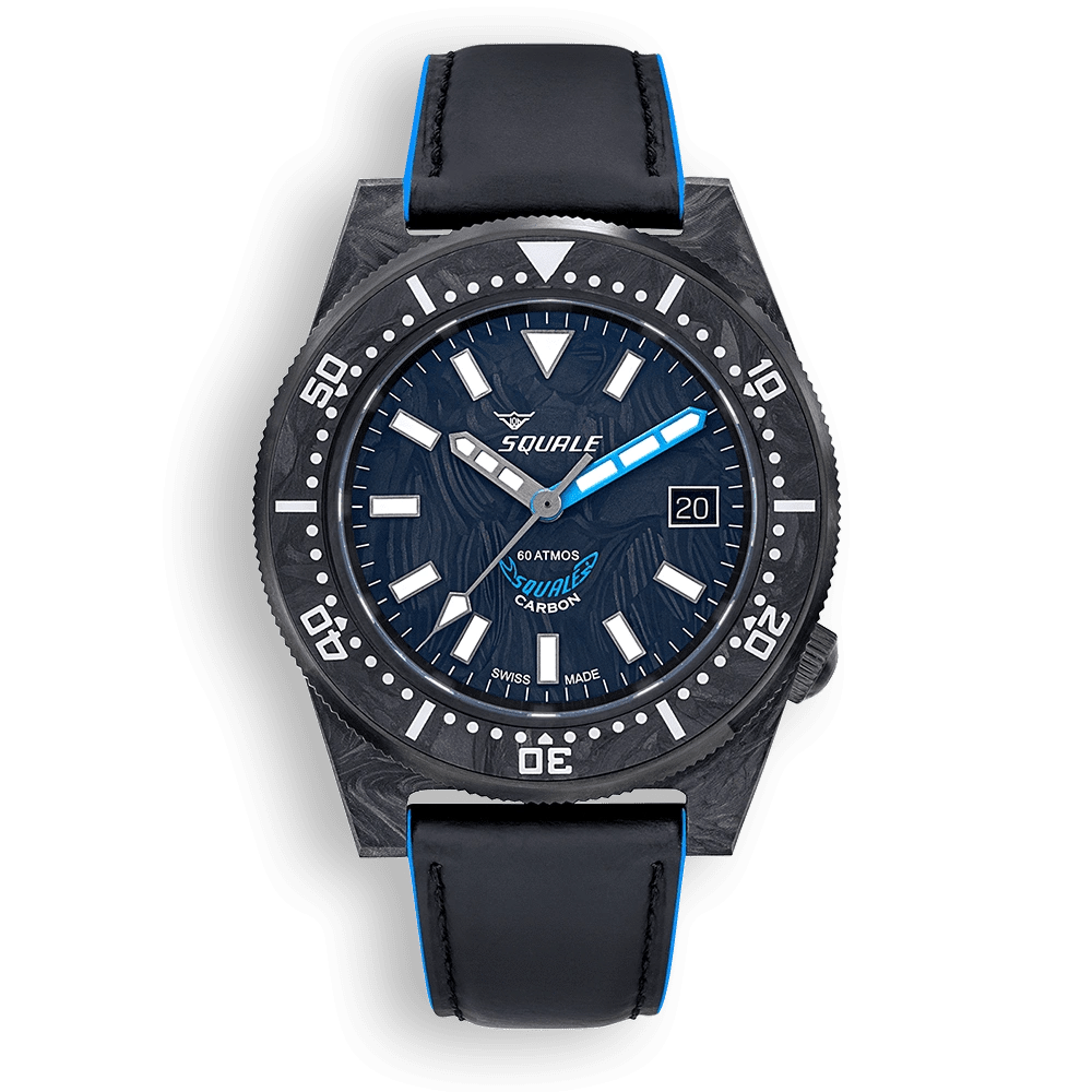 SQUALE T - 183 FORGED CARBON BLUE DATE - WATCHH