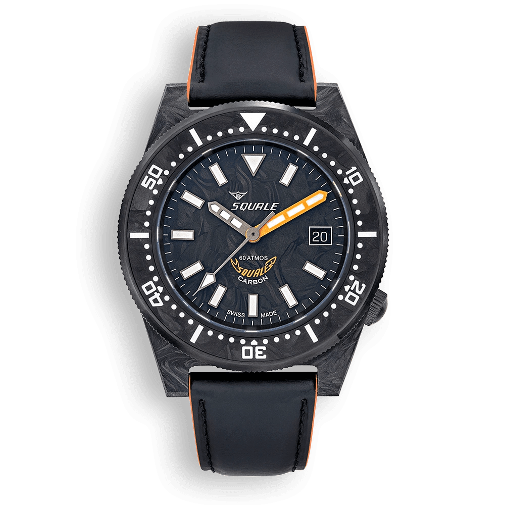 SQUALE T - 183 FORGED CARBON ORANGE DATE - WATCHH