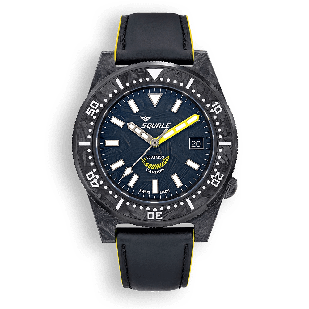 SQUALE T - 183 FORGED CARBON YELLOW DATE - WATCHH