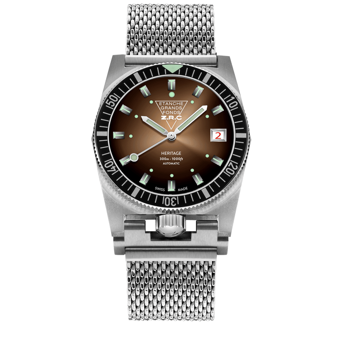 ZRC HERITAGE CHESTNUT MESH DATE watch