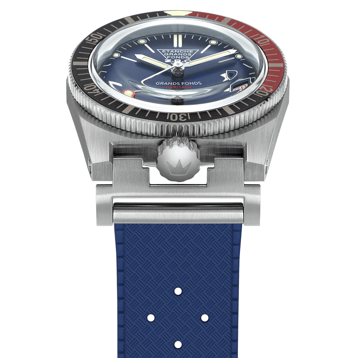ZRC HERITAGE PEPSI BLUE RUBBER DATE - WATCHH