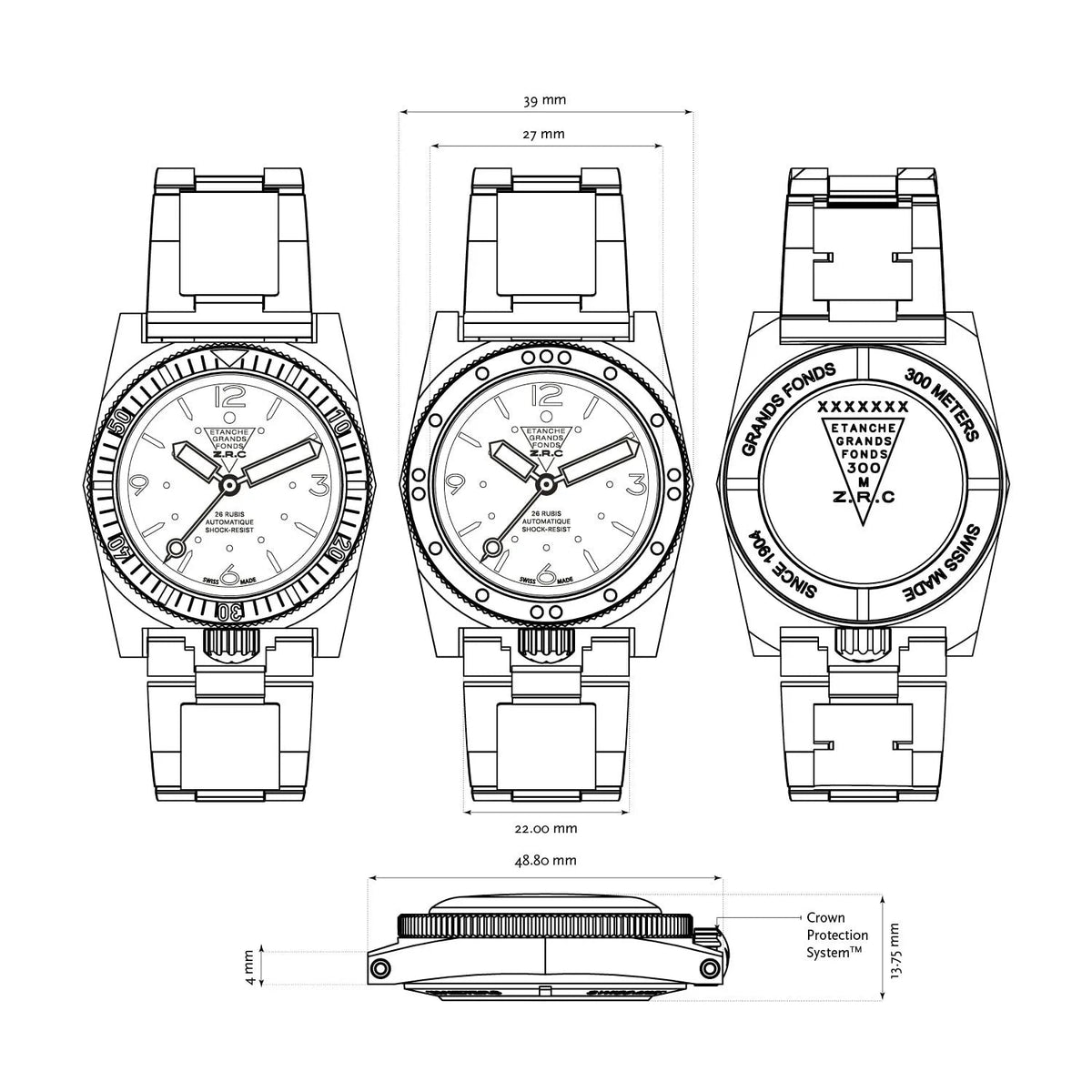 ZRC HERITAGE PEPSI BLUE RUBBER DATE - WATCHH