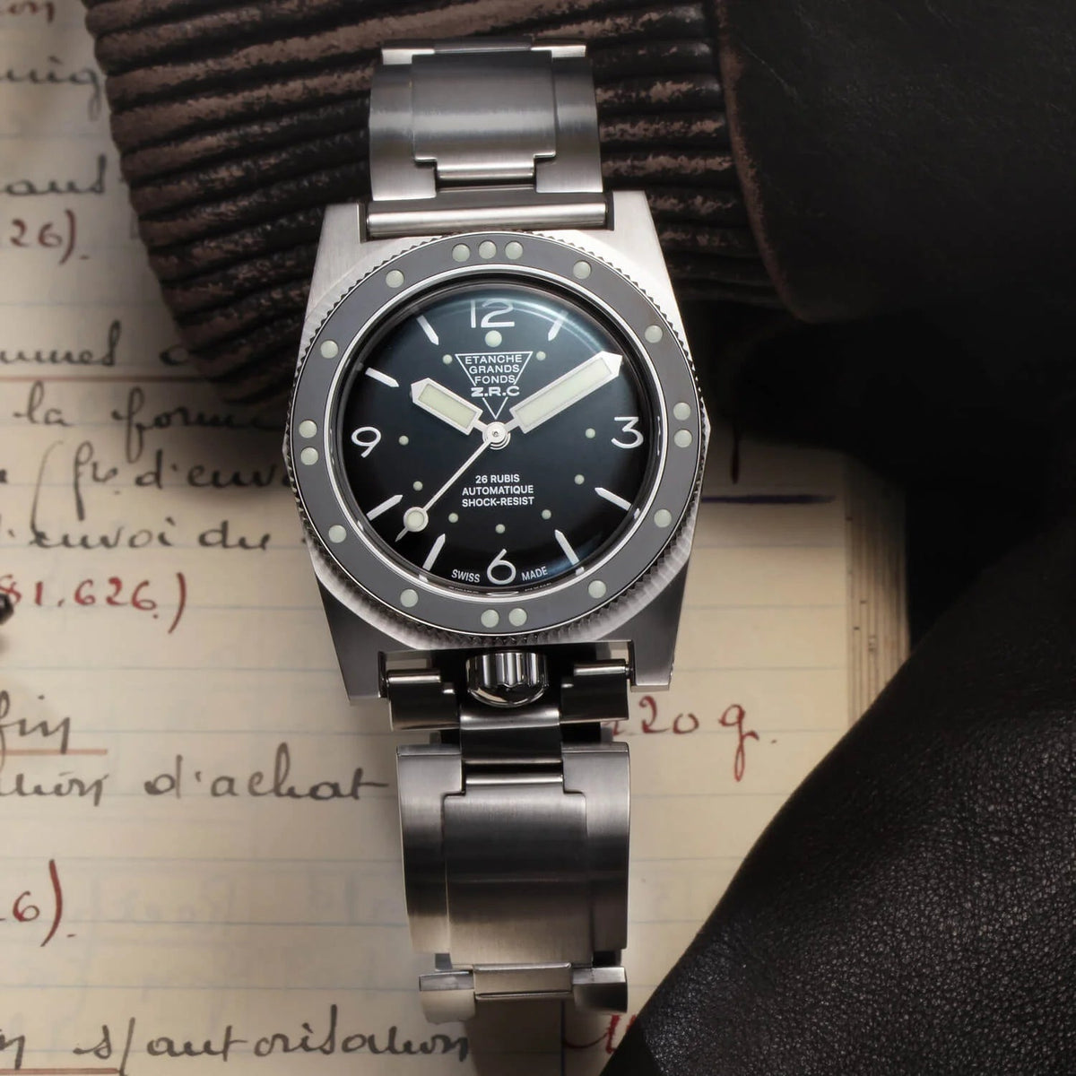 ZRC HERITAGE RÉÉDITION BLACK BRACELET - WATCHH