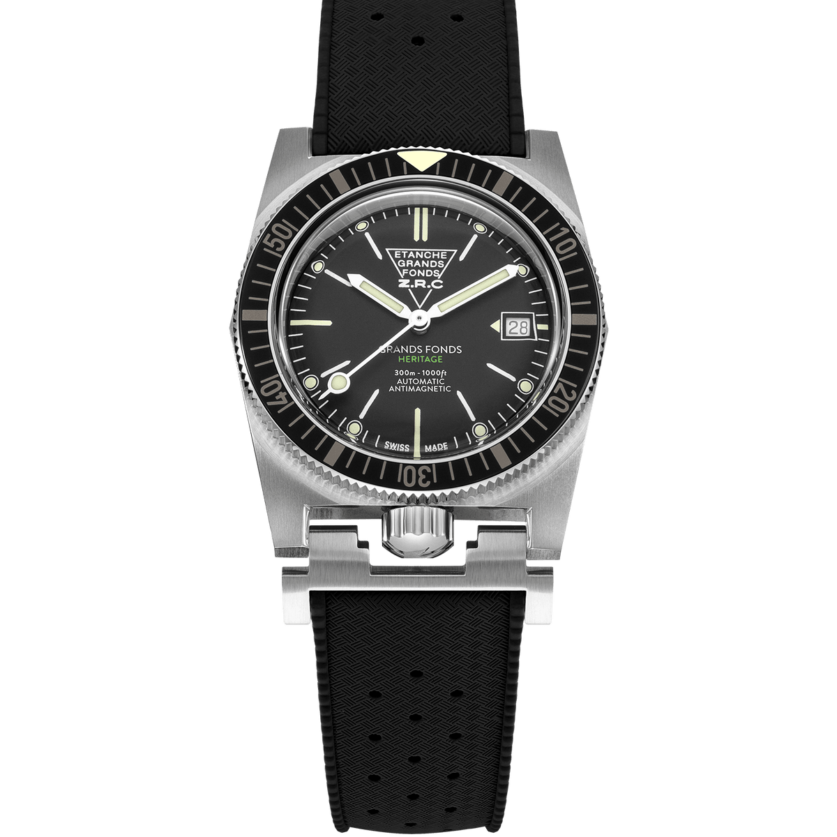 ZRC HERITAGE RÉÉDITION BLACK RUBBER DATE - WATCHH