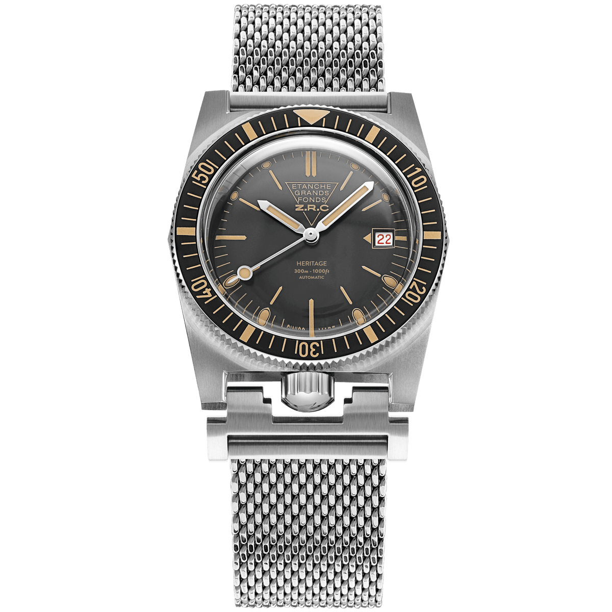 ZRC HERITAGE VINTAGE MILANESE MESH DATE watch