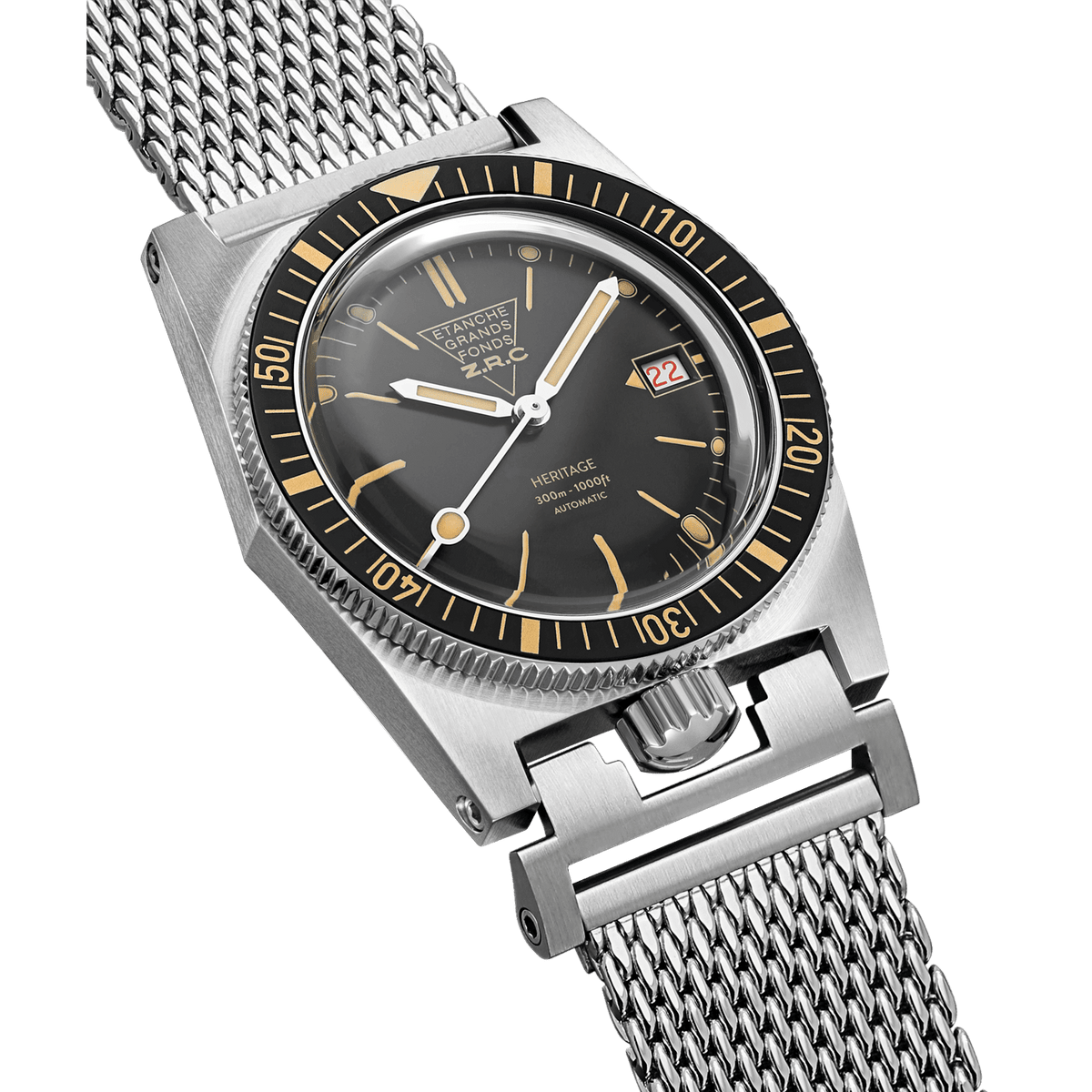 ZRC HERITAGE VINTAGE MILANESE MESH DATE watch