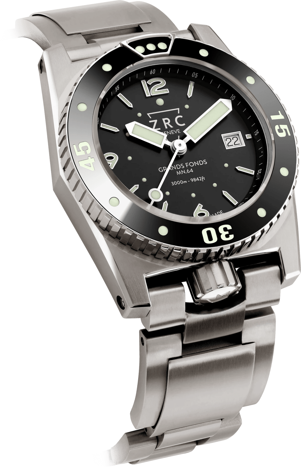 ZRC MN64 3000 FULL TITANE BRACELET - NEW GRADE 5 TITANIUM watch