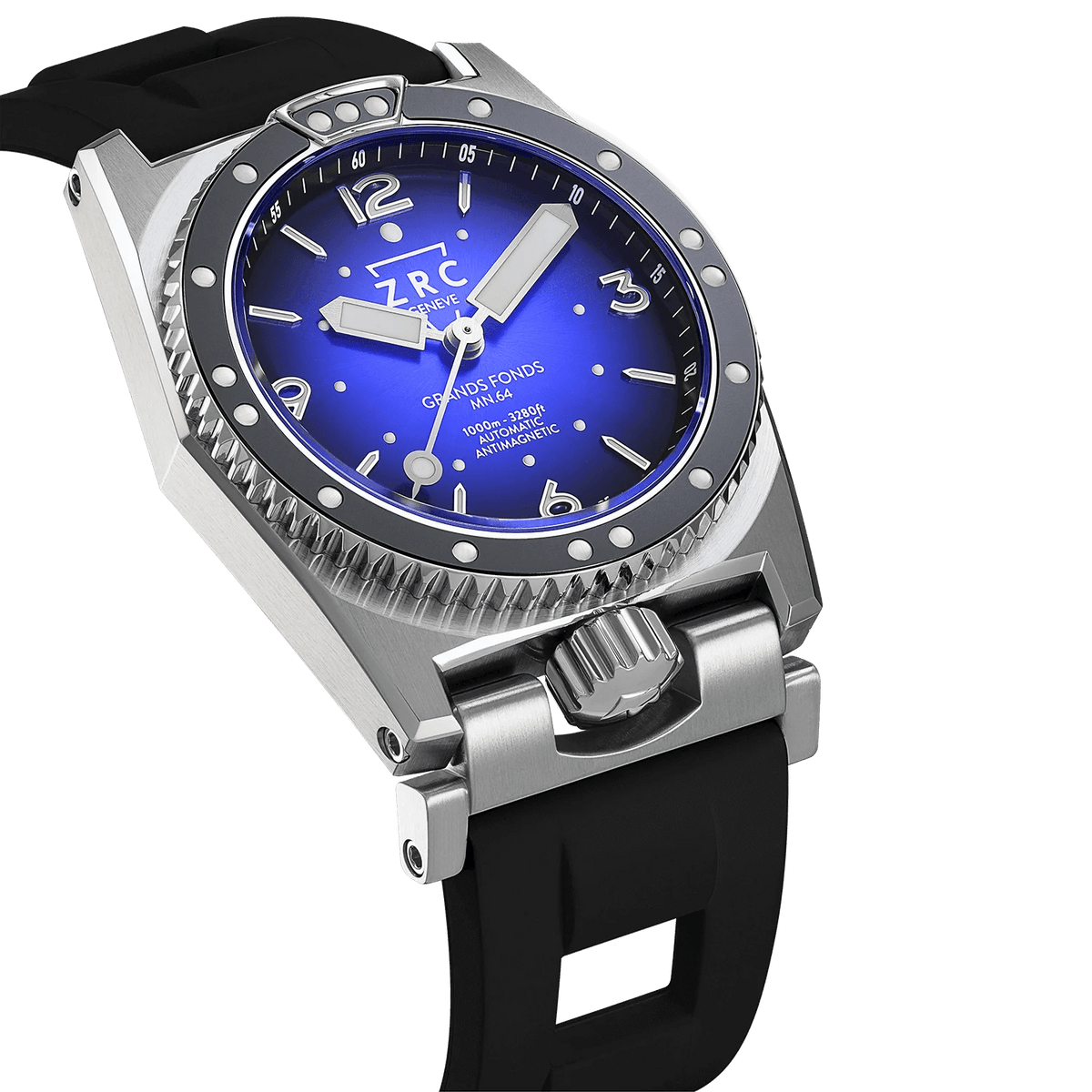 ZRC MN64 HETERIUM NAVY BLUE BLACK RUBBER - WATCHH