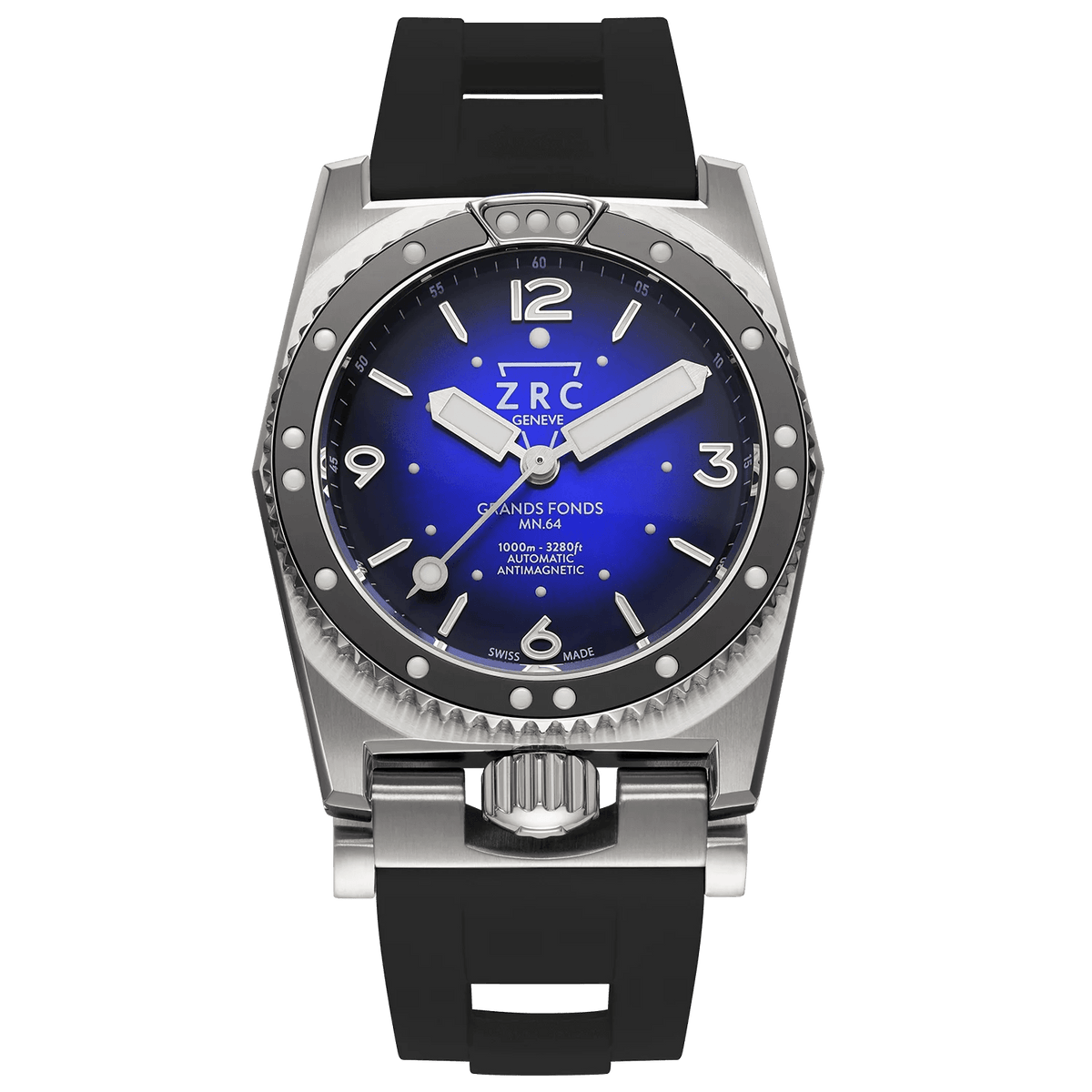 ZRC MN64 HETERIUM NAVY BLUE BLACK RUBBER - WATCHH