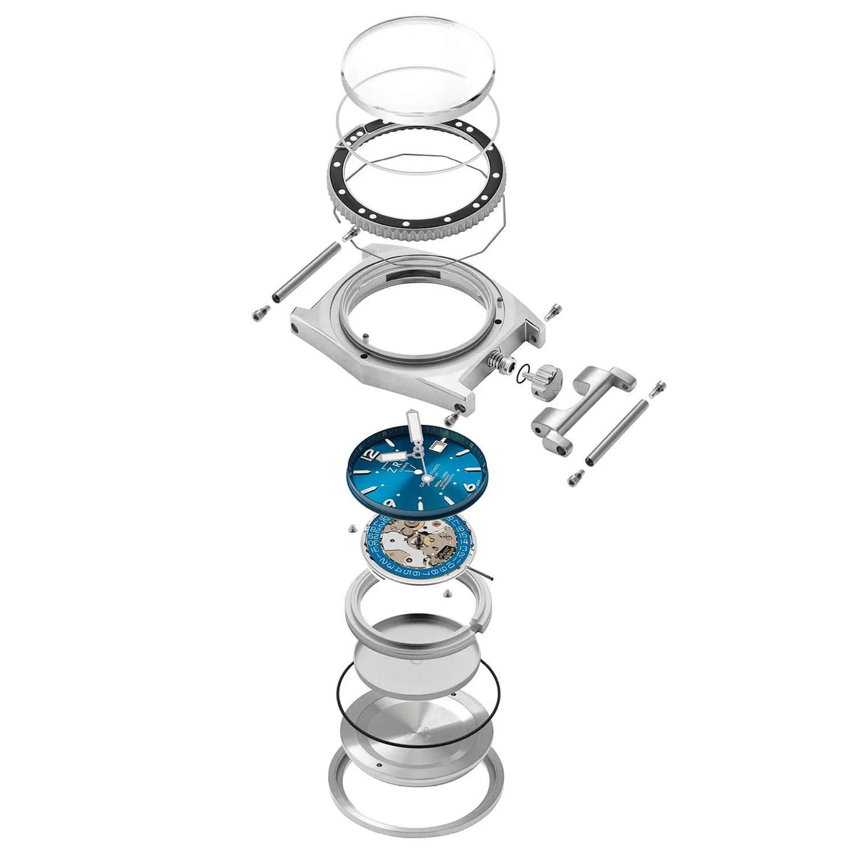 ZRC MN64 OSMIUM BLUE RUBBER DATE - WATCHH