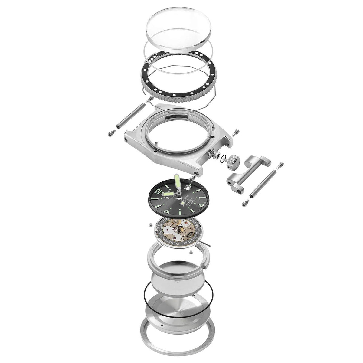 ZRC MN64 RUTHENIUM GREY RUBBER DATE - WATCHH